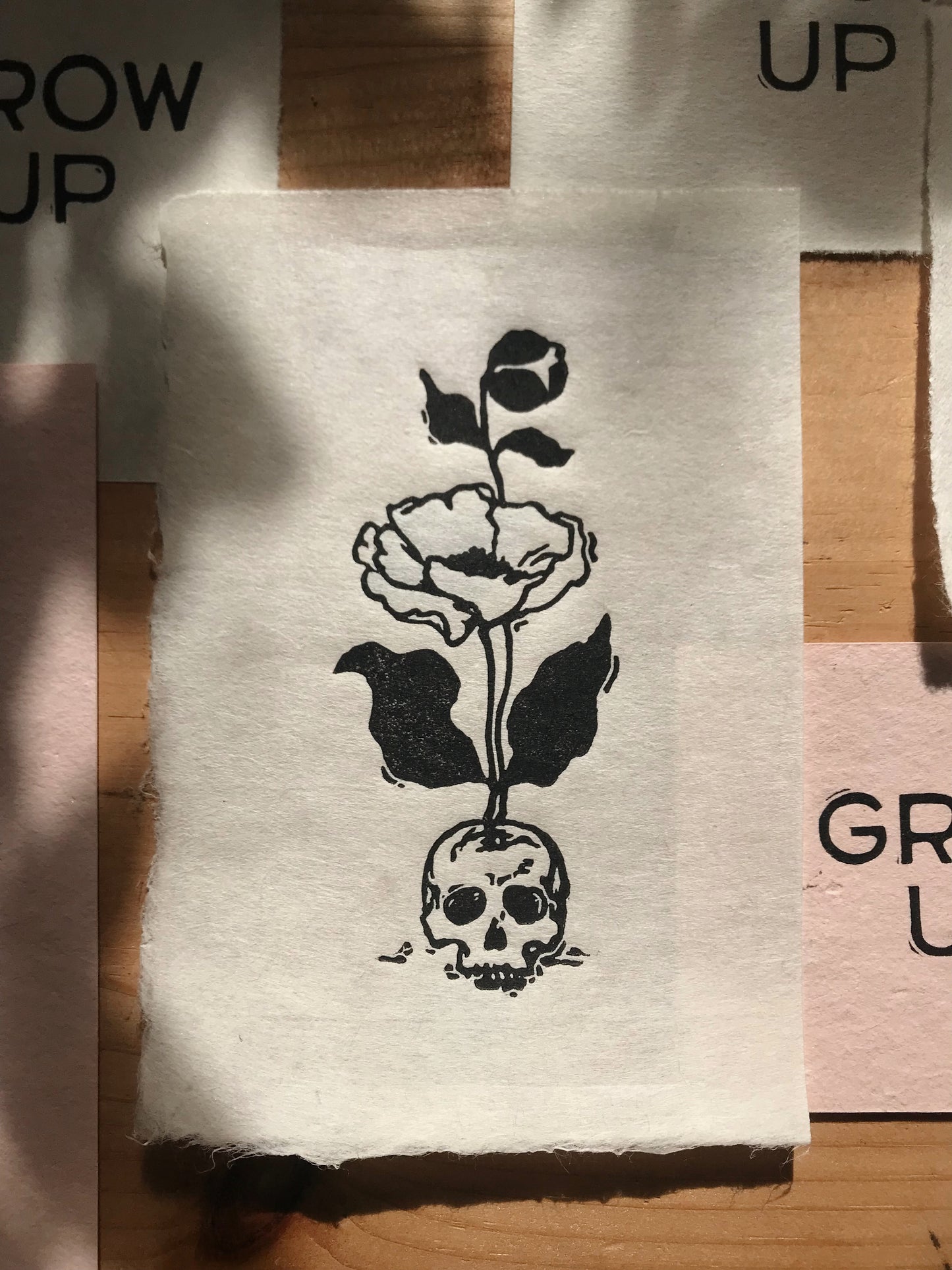 Blooming Skull Print